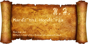 Maróthi Honória névjegykártya